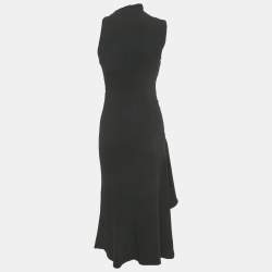 Pre Owned Elliatt Black Crepe High Neck Giovanna Dress XS
