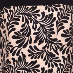 Emanuel Ungaro Monochrome Foliage Printed Silk Sleeveless Top L