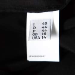 Pre Owned توب إيمانويل أونغارو حرير وترتر أسود وذهبي مزخرف بلا أكمام L