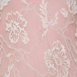 Emanuel Ungaro Pale Pink Floral Lace Overlay Tank Top L