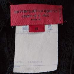 Emanuel Ungaro Ombre De La Nuit Vintage Black Lace Sleeveless Cropped Blouse M 