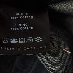 Pre Owned Emilia Wickstead Blue Apple Denim Bustier Top L