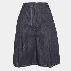 Emilia Wickstead Navy Denim Flared Shorts M