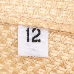 Pre Owned Emilia Wickstead Beige Textured Fabric Maxi Skirt M