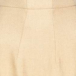 Pre Owned Emilia Wickstead Beige Textured Fabric Maxi Skirt M
