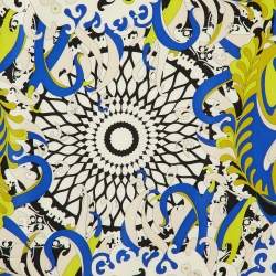 Emilio Pucci Lime/Blue Iride Print Silk Scarf