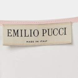 Emilio Pucci Pink/Green Platani Print Cotton Kaftan One Size