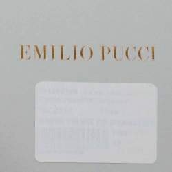 Pre Owned Emilio Pucci Pink/Multicolor Printed Velvet Jersey Pants M