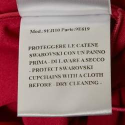 Emilio Pucci Pink Jersey Stud Detail Ruched Maxi Dress M