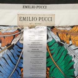 Emilio Pucci Multicolor Printed Silk Trousers M