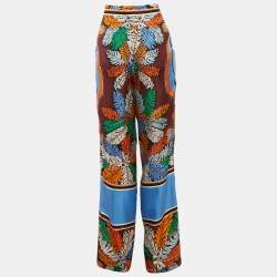 Emilio Pucci Multicolor Printed Silk Trousers M