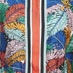 Emilio Pucci Multicolor Tropical Print Silk Button Front M