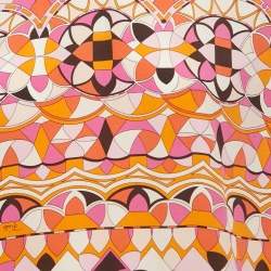 Pre Owned Emilio Pucci Multicolor Printed Silk Shift Dress M