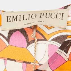 Pre Owned Emilio Pucci Multicolor Printed Silk Shift Dress M