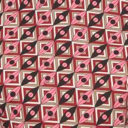 Pre Owned Emilio Pucci Multicolour Geometric Print Cotton Tie Up Top S