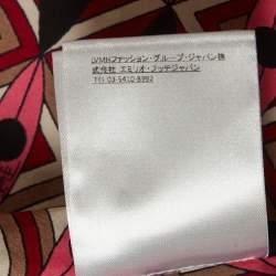 Pre Owned Emilio Pucci Multicolour Geometric Print Cotton Tie Up Top S