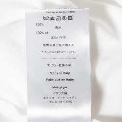 Pre Owned Emilio Pucci White Logo Printed Cotton Short Sleeve T-Shirt S