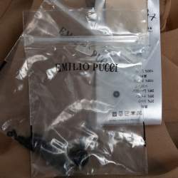 Pre Owned Emilio Pucci Black Embellished Lace Mini Dress M