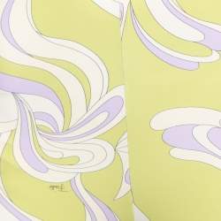Emilio Pucci Green Printed Stretch Jersey Jumpsuit M