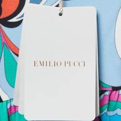 Emilio Pucci Multicolor Printed Jersey Strappy Wide-Leg Jumpsuit L