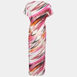 Emilio Pucci Multicolor Printed Cotton & Silk Kaftan Maxi Dress M