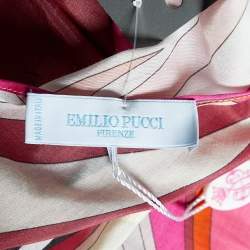 Emilio Pucci Multicolor Printed Cotton & Silk Kaftan Maxi Dress M