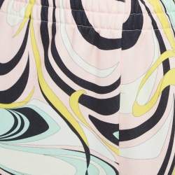 Emilio Pucci Multicolor Onde Print Cotton Track Pants L