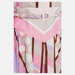 Pre Owned Emilio Pucci Cotton Midi Dress 40