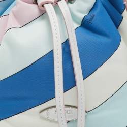Emilio Pucci Multicolor Iride Print Nylon Yummy Bucket Bag