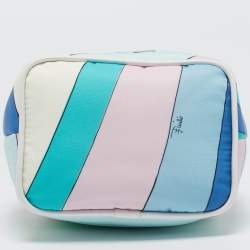 Emilio Pucci Multicolor Iride Print Nylon Yummy Bucket Bag