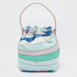 Emilio Pucci Multicolor Iride Print Nylon Yummy Bucket Bag