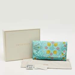Pre Owned Emilio Pucci Green/Multicolor Conchiglie Print Fabric Pouch