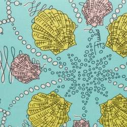 Pre Owned Emilio Pucci Green/Multicolor Conchiglie Print Fabric Pouch