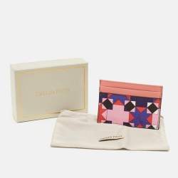 Pre Owned Emilio Pucci Multicolor Printed Leather Card Holder