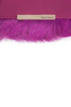 Pre Owned Emilio Pucci Fuchsia Fur and Leather Mini Newton Chain Shoulder Bag