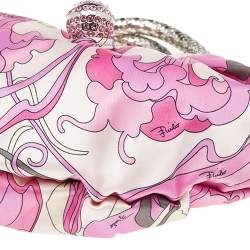 Pre Owned Emilio Pucci Pink Fabric Hobo