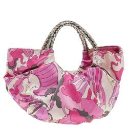 Pre Owned Emilio Pucci Pink Fabric Hobo