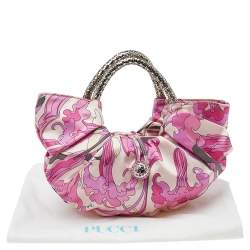 Pre Owned Emilio Pucci Pink Fabric Hobo