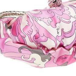 Pre Owned Emilio Pucci Pink Fabric Hobo