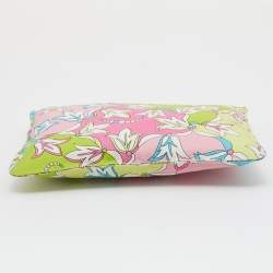 Emilio Pucci Multicolor Floral Print Zip Pouch