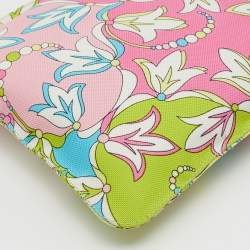 Emilio Pucci Multicolor Floral Print Zip Pouch