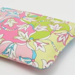 Emilio Pucci Multicolor Floral Print Zip Pouch