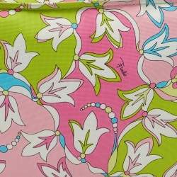 Emilio Pucci Multicolor Floral Print Zip Pouch