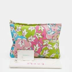 Emilio Pucci Multicolor Floral Print Zip Pouch
