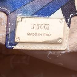 Emilio Pucci Multicolor Printed Coated Canvas Tote
