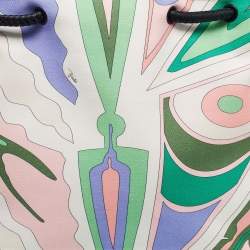 Emilio Pucci Multicolor Printed Canvas Tote