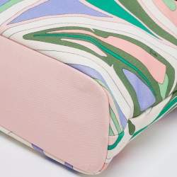 Emilio Pucci Multicolor Printed Canvas Tote