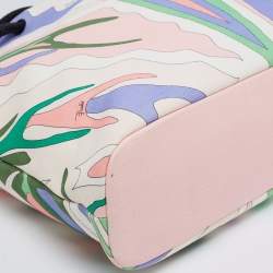 Emilio Pucci Multicolor Printed Canvas Tote