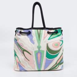 Emilio Pucci Multicolor Printed Canvas Tote