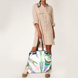 Emilio Pucci Multicolor Printed Canvas Tote